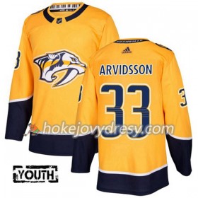 Dětské Hokejový Dres Nashville Predators Viktor Arvidsson 33 Adidas 2017-2018 Zlatá Authentic